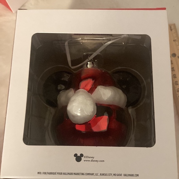 Hallmark Disney Mickey and Minnie Mouse GLASS Ornaments - Picture 9 of 13